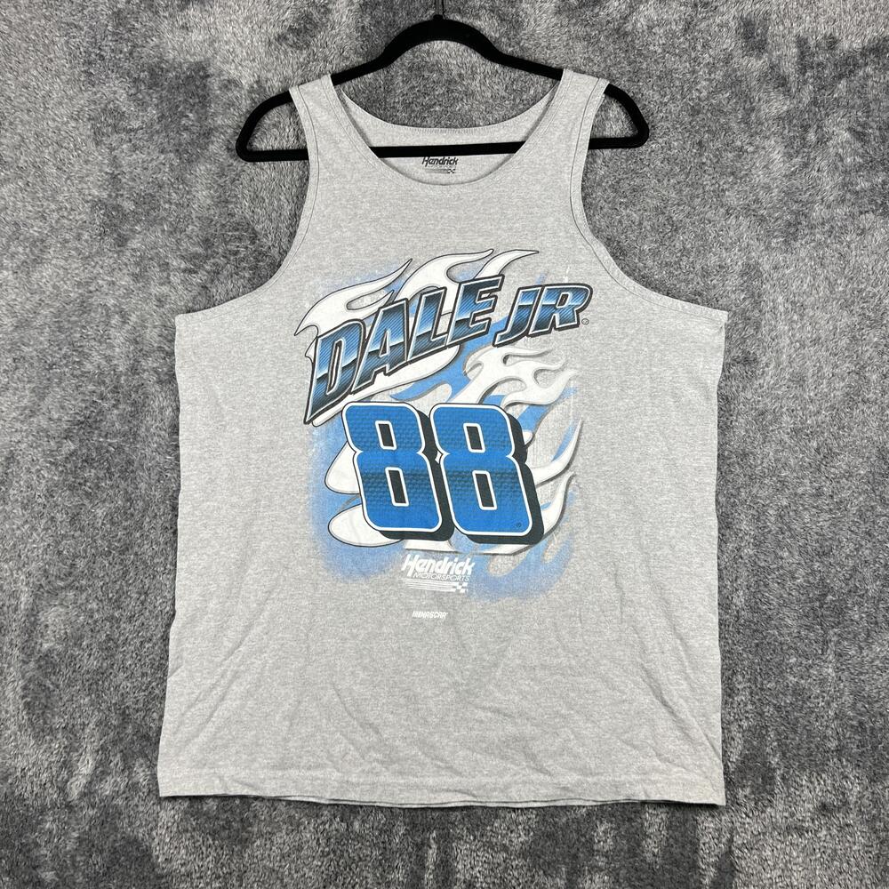 Hendrick Motorsports Shirt Mens XL Gray Dale Jr 88 Graphic NASCAR Sleeveless